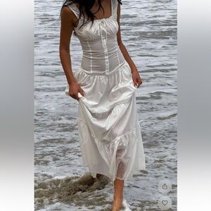 Frankie’s Bikinis Christabelle Ruffle Maxi Dress- NWT- size small